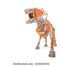 Cyber Security Dog Is Doing A Defend Pose In White Background, 3d Illustration