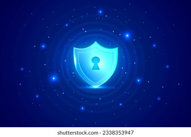 Cyber security technology concept. Secure access to data by encryption, fingerprint scanning, anti-hacker theft protection, and protection of business data privacy.