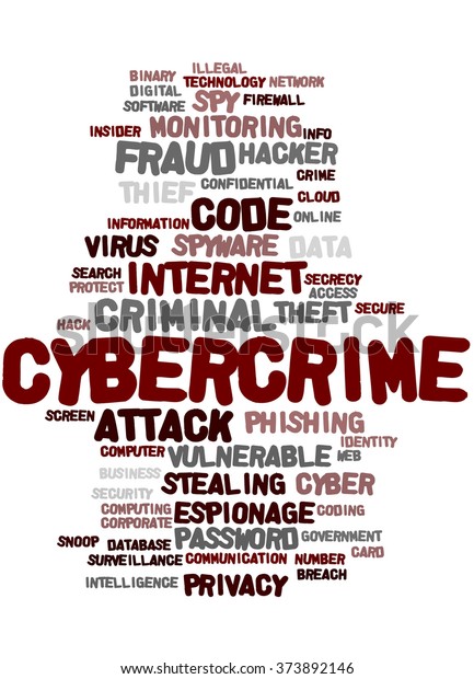 Cybercrime Word Cloud Concept On White Stock Illustration 373892146 ...