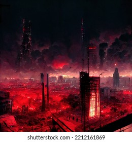 Cyberpunk Image Of The Apocalyptic World Of Tomorrow 