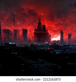 Cyberpunk Image Of The Apocalyptic World Of Tomorrow 