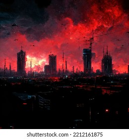 Cyberpunk Image Of The Apocalyptic World Of Tomorrow 