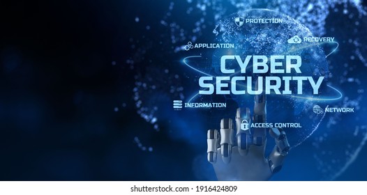 Cybersecurity Data Privacy Hacker Attack Protection. Information Technology Internet Concept. 3d Rendering.