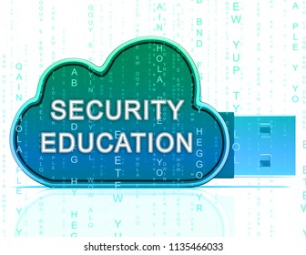 Cybersecurity Education Security Seminar Teaching 3d Rendering Shows Online Training Of Cyber Skills For System Protection