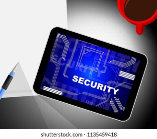 Cybersecurity Technology Hightech Security Guard 2d Illustration Shows Shield Against Criminal Data Risks And Smart Cyber Attacks