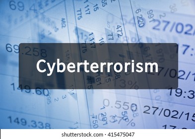 Cyberterrorism Written On Translucent Black Space