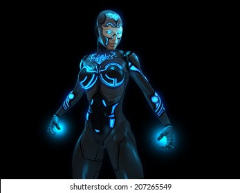 Cyborg woman