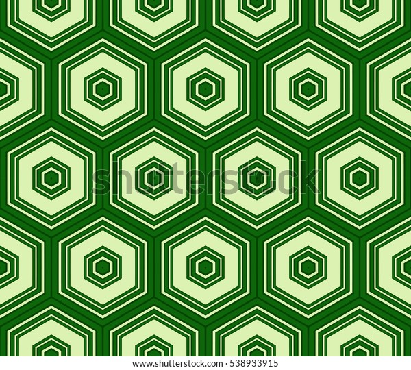 Cyclical Pattern Geometric Shapes Seamless Raster Stock Illustration