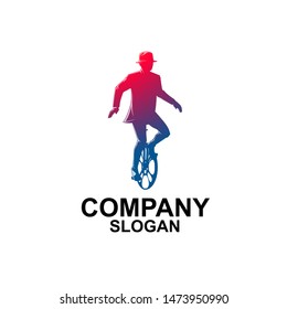 Cycling logo design template for commercial use