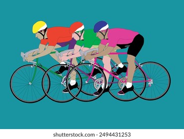 cycling vector design used for T Shirt Men, Women and Children + Textile + Graphics Work + Ceramic etc.  - Powered by Shutterstock