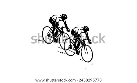 Cyclists push limits in high-speed, transparent PNG image.