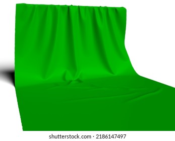 Cyclorama, Green Screen Isolated Stage 3D Illustration