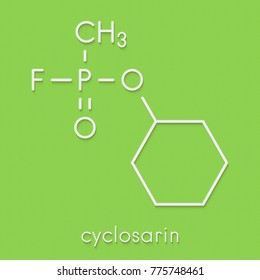 Cyclosarin Nerve Agent Molecule Chemical Weapon Stock Illustration ...