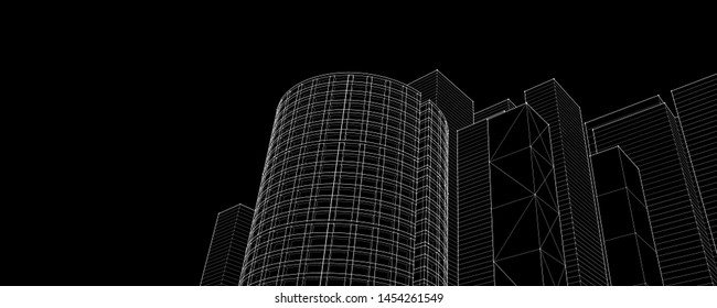 Cylinder Architecture Abstract 3d Illustration Stock Illustration ...