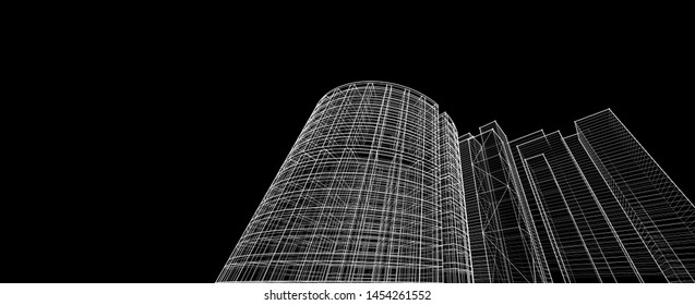 Cylinder Architecture Abstract 3d Illustration Stock Illustration ...