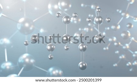 cysteine methyl ester molecular structure, 3d model molecule, amino acid cysteine, structural chemical formula view from a microscope