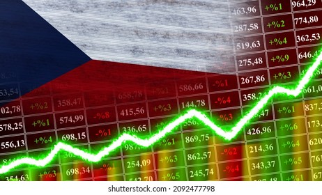 Czech Republic Flag Finance Graph Financial Stock Illustration ...