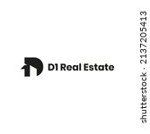D1 and real estate combination logo