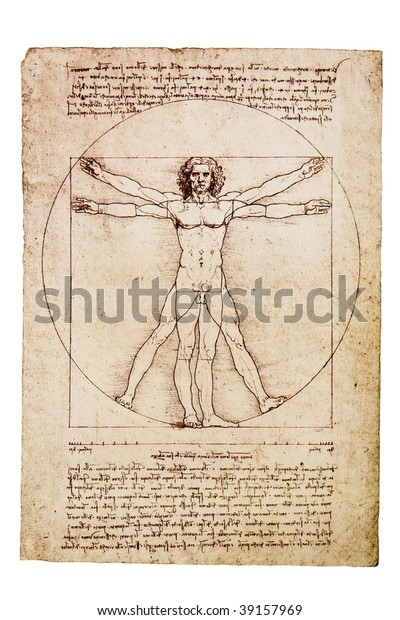 Da Vincis Vitruvian Man 1492 Stock Illustration 39157969