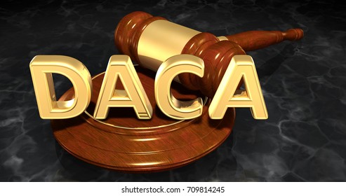 DACA Deferred Action For Childhood Arrivals Legal Concept 3D Illustration 