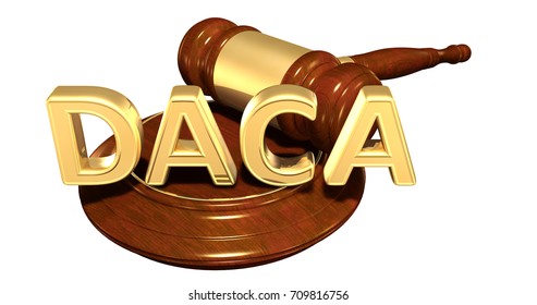 DACA Deferred Action For Childhood Arrivals Legal Concept 3D Illustration 