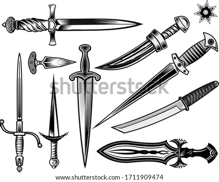 dagger knife  and tactical knives
