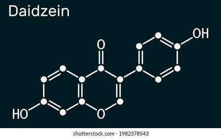 Daidzein Molecule Phytoestrogen Plant Metabolite Isoflavone Stock ...