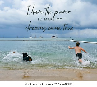 Daily Affirmation Quote Image, Featuring Family At The Beach