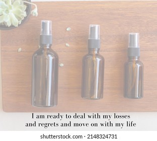 Daily Affirmation Wellness Quote With Text Featuring Essential Oils Image