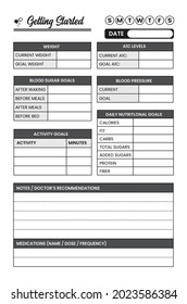 Daily Diabetes Food Tracker Logbook