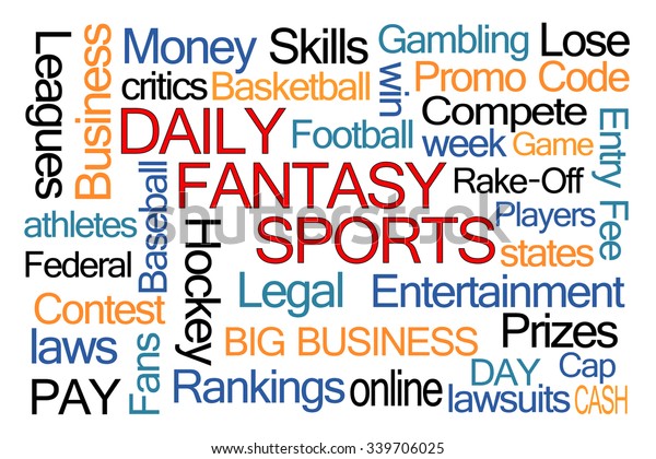 Daily\
Fantasy Sports Word Cloud on White\
Background