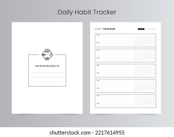 Daily Habit Tracker Log Book