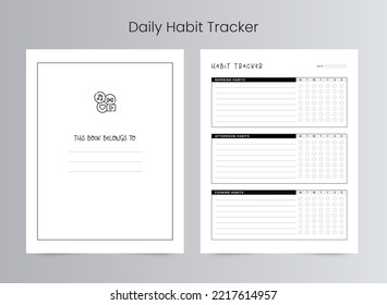 Daily Habit Tracker Log Book