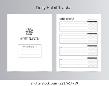 Daily Habit Tracker Log Book