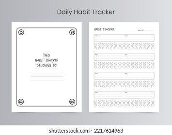 Daily Habit Tracker Log Book