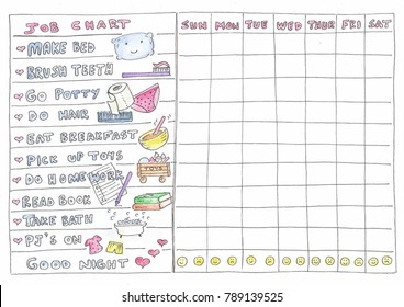 daily kid to do list chart