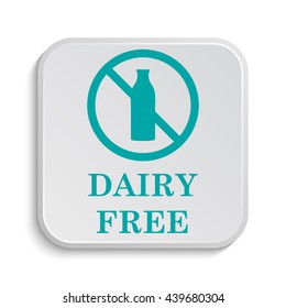 Dairy free icon. Internet button on white background.