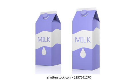 Dairy Products Two Milk Carton Boxes Stock Illustration 1157341270 ...