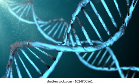 Damage To Mitochondria DNA And RNA Chromosome Genetic Disorder 3D Illustration