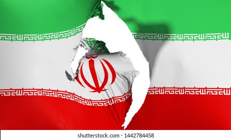 Damaged Iran Flag White Background 3d Stock Illustration 1442784458 ...