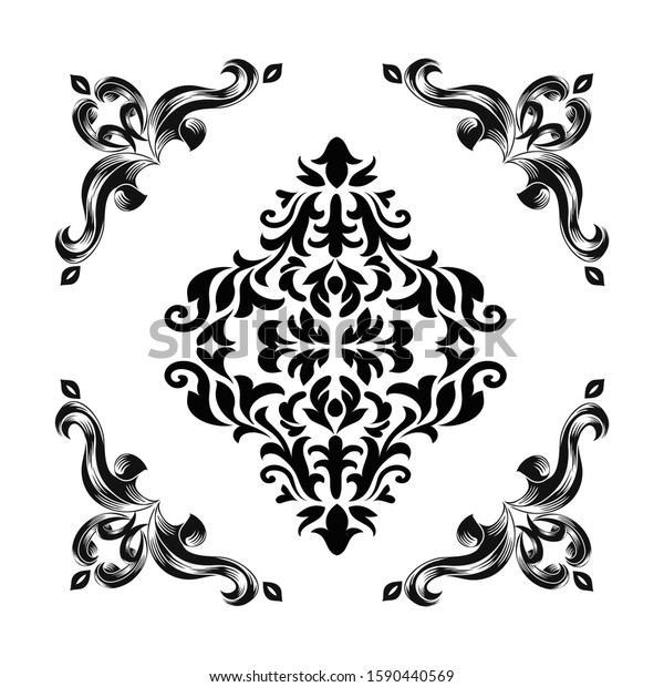  damask patterns for greeting cards and\
wedding invitations.