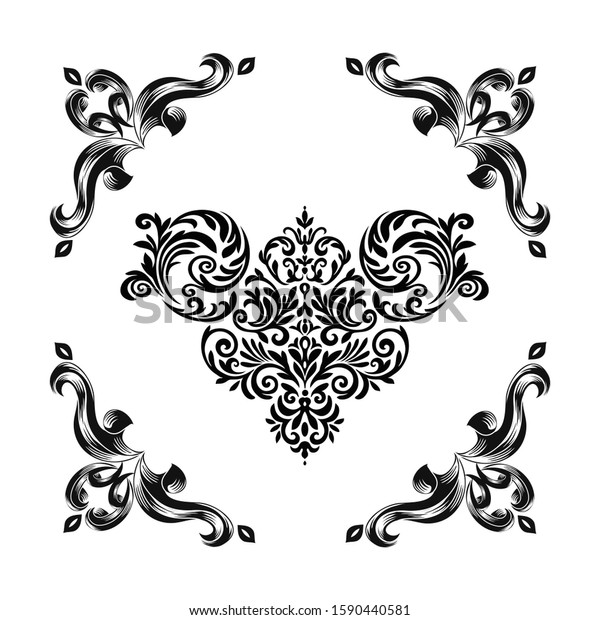  damask patterns for greeting cards and\
wedding invitations.