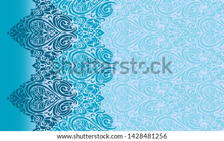 Damask seamless floral background pattern
