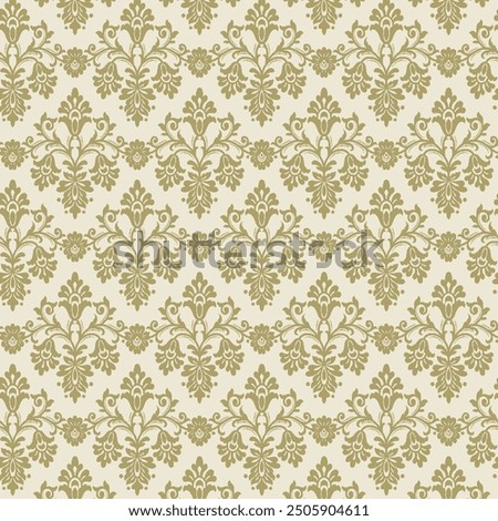 Damask seamless pattern on gradient background. Could be used as repeating wallpaper, textile, wrapping paper, background, etc