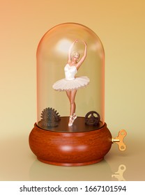 old fashioned ballerina music box