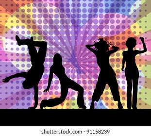 Dancing People Background Stock Illustration 91158239 | Shutterstock