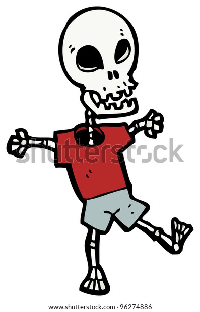 Dancing Skeleton Cartoon Stock Illustration 96274886