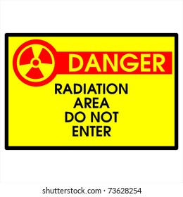 Danger Area Radiation Do Not Enter Stock Illustration 73628254 ...