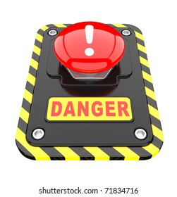 Danger, help button  on a white background
