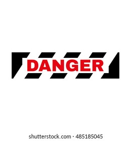 The danger icon. Caution and hazard, attention symbol. Flat  illustration